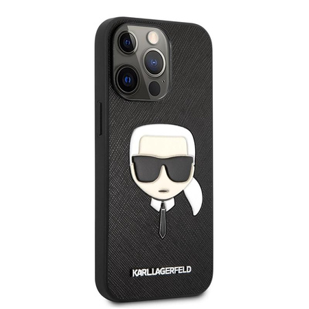 Karl Lagerfeld Saffiano Ikonik Karl`s Head - Etui iPhone 13 Pro Max (czarny)
